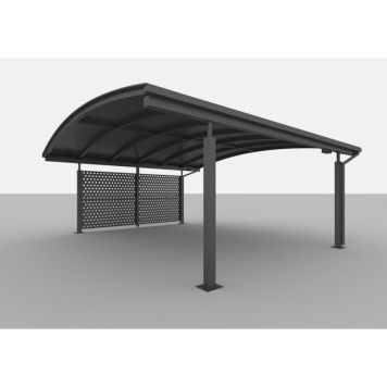 Allview sidevæg til carport Calux grafitgrå