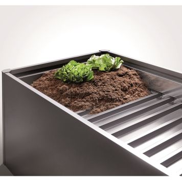 Biohort mellemhylde til højbed str. 102 x 102 cm metallisk mørkegrå