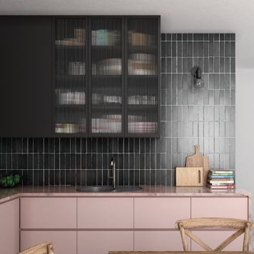 Vægflise Broadway mat antracit 6,5x20 cm 0,5 m²