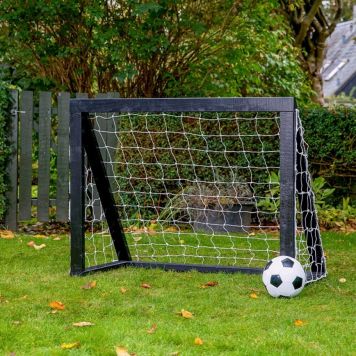 Homegoal fodboldmål Pro Micro sort træ 125x100 cm