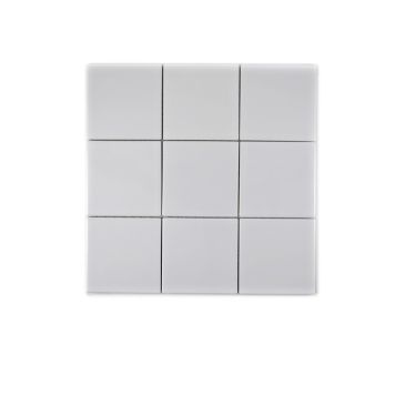 Mosaik Square Uni porcelæn hvid blank 29,8 x 29,8 cm