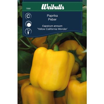 Weibulls grøntsagsfrø paprika Yellow California Wond 