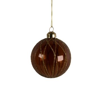 Det Gamle Apotek julekugle glas rosa blank Ø8 cm