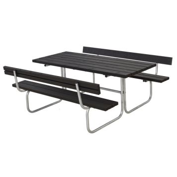 Plus bord-/bænkesæt Classic sort 177x177x75 cm