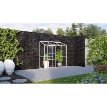 Vitavia vægdrivhus Ida alu 3 mm delt glas 1,3 m² inkl. sokkel