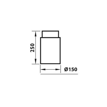 Aduro lige rør 250 mm sort