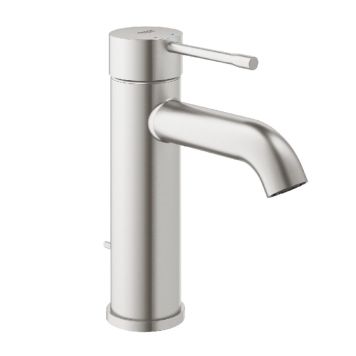 Grohe håndvaskarmatur Essence supersteel inkl. løft-op bundventil 