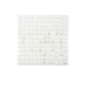 Mosaik Eco genanvendt glas hvid glans 3D 31,5 x 31,5 cm