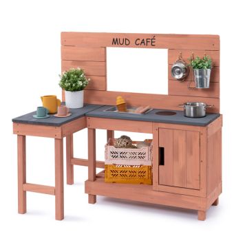 Muddy Buddy legekøkken Mud Café rosa 100x60x95 cm