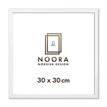 Noora ramme fyrretræ 30x30cm hvid