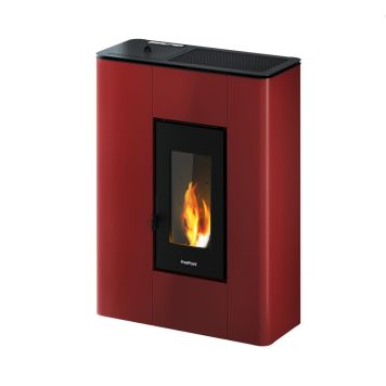 Kleining pilleovn Atrium 5 stål bordeaux
