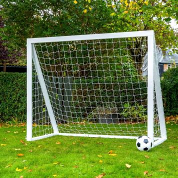 Homegoal fodboldmål Pro Senior hvid træ 200x160 cm