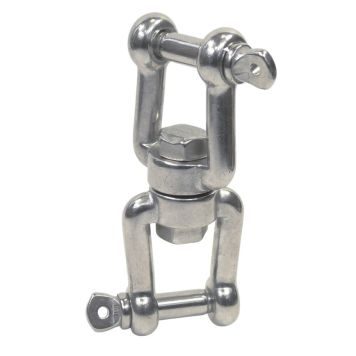 Marinetech svirvel m. 2x sjækkel rustfri stål 6mm