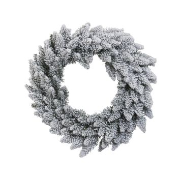 Kunstig julekrans m/sne Flock Ø45 cm