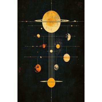 InEx World of Art akustik planet mørk - flere størrelser