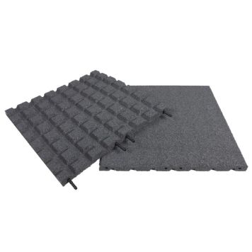 Nordic Play gummiflise grå 500x500x3 mm 