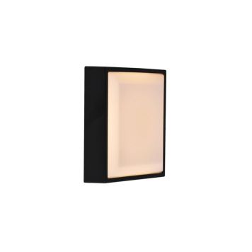 Nordlux LED-væglampe Oliver Square sort IP54 17,5 cm