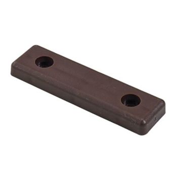Møbelglider brun plastik 50x14x5 mm 8 stk.