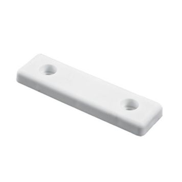 Møbelglider hvid plastik 50x14x5 mm 8 stk.