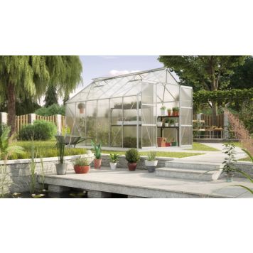 Vitavia drivhus Uranus alu 6 mm poly 9,9 m² inkl. sokkel 