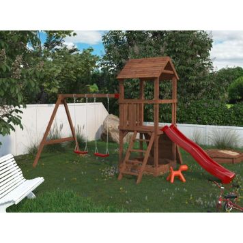 Palmako legetårn Jesper Set 3 70x70 mm massivt træ