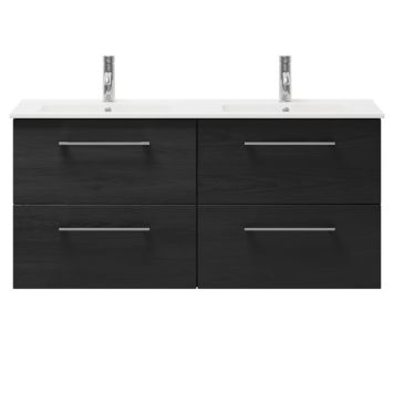 Camargue badmøbelsæt Adam sort træ 2x60 cm 