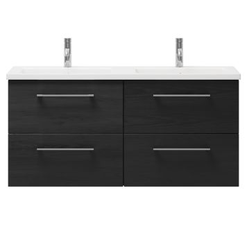 Camargue badmøbelsæt Viggo sort træ 2x60 cm 