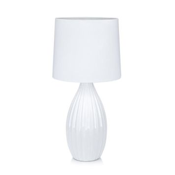 Markslöjd bordlampe Stephanie hvid Ø24 cm