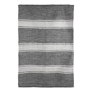 Esschert Design Barbados udendørs tæppe sort/beige 120x180 cm