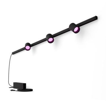 Philips Hue Perifo vægspotskinnesæt 3 spots sort