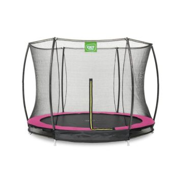 Exit Toys trampolin Silhouette Ground pink Ø244 cm inkl. sikkerhedsnet