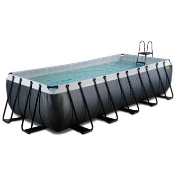 Exit Toys pool m/filterpumpe Black Leather sort 540x250x122 cm