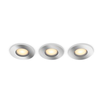 Philips Hue indbygningsspot til badeværelse krom Adore 3 pak