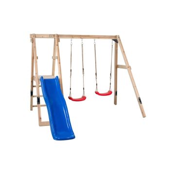 Swing King gyngestativ m/blå rutsjebane Ava 