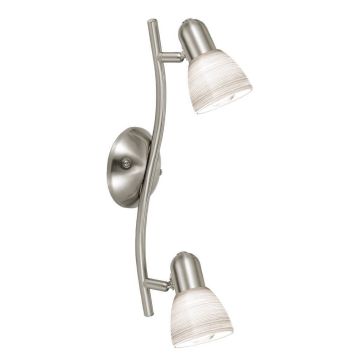 Eglo dakar 1 spotlampe 2L børstet stål hvid