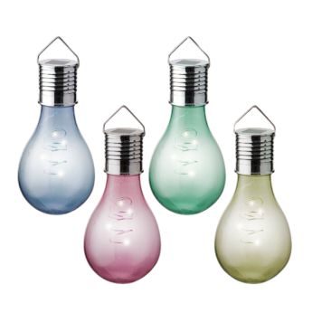 Solar lampe glaskugle Ø8 cm ass. farver