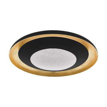 Eglo LED loftlampe Canicosa sort/guld 24,5 W Ø49,5 cm 