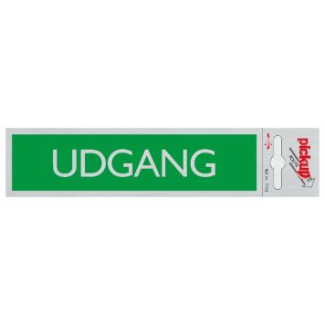 Pickup skilt udgang alu look 165x44 mm