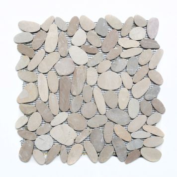 Mosaik Uni småsten sand/natur mix 30,5 x 30,5 cm