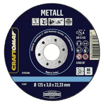 Craftomat skæreskive 125 mm metal