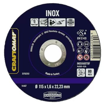 Craftomat skærer 115 mm rustfri stål