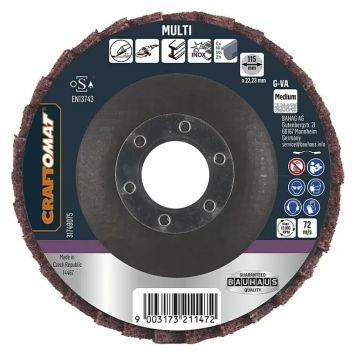 Craftomat slibeskive 115mm g-va medium