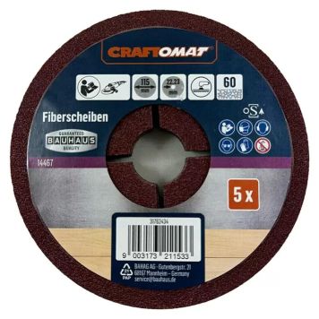 Craftomat fiberskive universal k60/115mm 5 stk