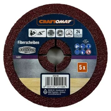 Craftomat fiberskive universal k24/125mm 5 stk