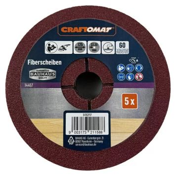 Craftomat fiberskive universal k60/125mm 5 stk