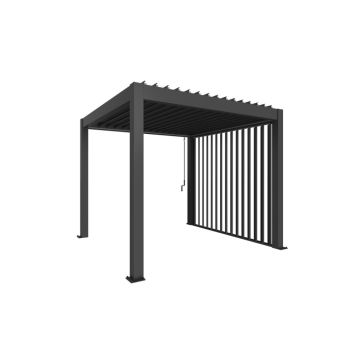 Biohort sidevæg til pergola str. 3x3 mørkegrå