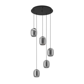 Eglo Ciampino klynge 5xE27 sort/sort transparent