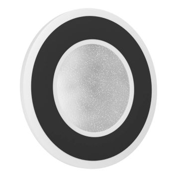 Eglo LED-væglampe Macchioni sort m/krystaleffekt Ø20x4,5 cm