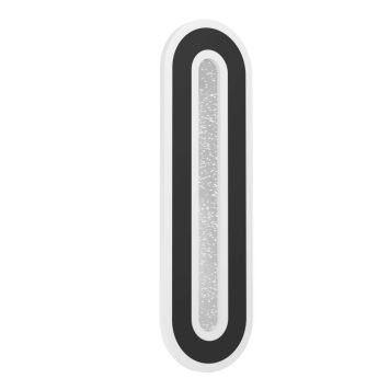 Eglo LED-væglampe Macchioni sort m/krystaleffekt 40x12 cm