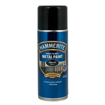 Hammerite metalmaling spray glateffekt sort 400 ml